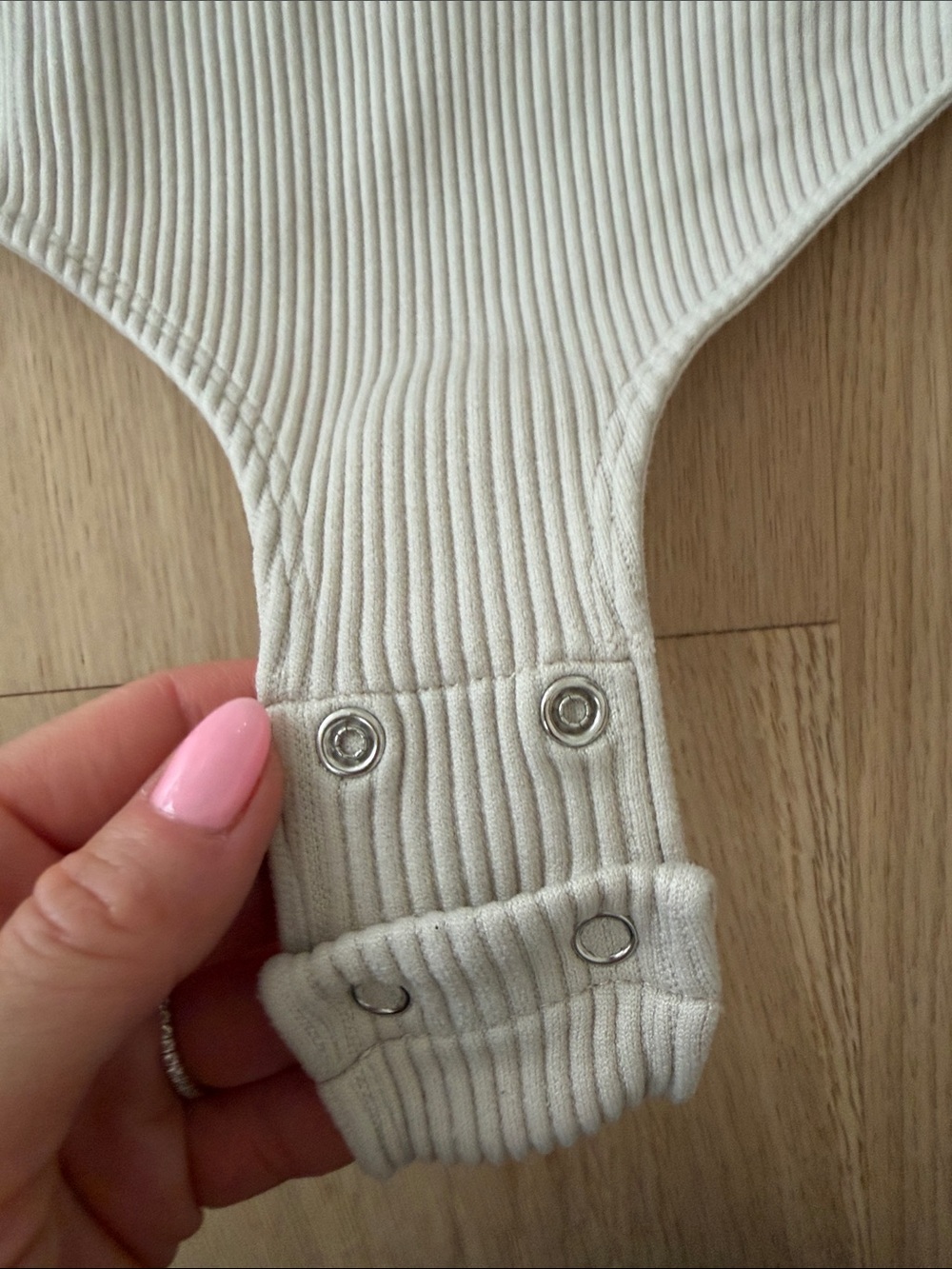 Dynamite Cream Ribbed Bodysuit - Picture 2 of 6